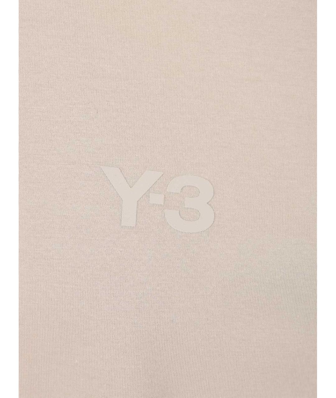 ADIDAS Бежевая хлопковая футболка, фото 3