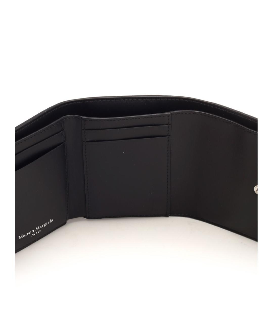 MAISON MARGIELA Черный кожаный кошелек, фото 4