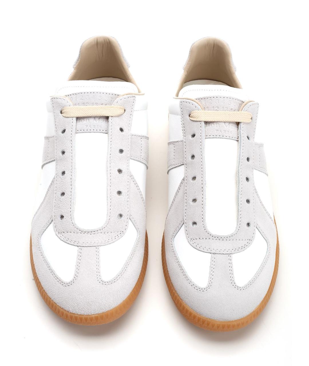 MAISON MARGIELA Белые кожаные кроссовки, фото 4