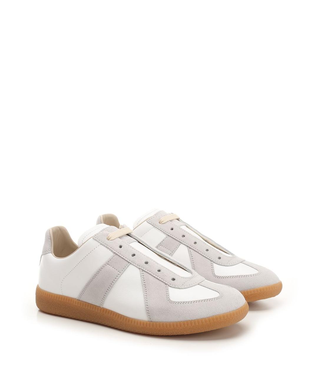 MAISON MARGIELA Белые кожаные кроссовки, фото 2