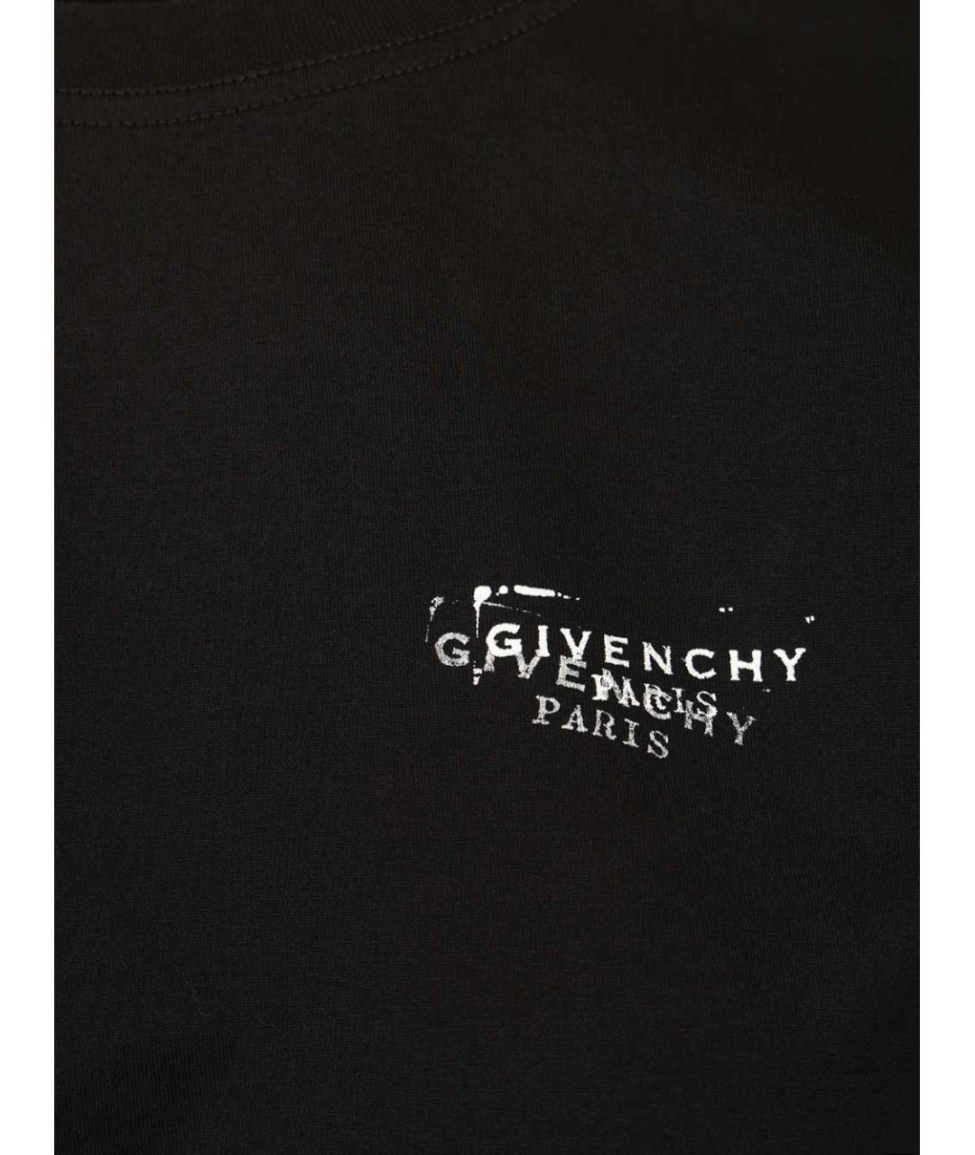 GIVENCHY Черная хлопковая футболка, фото 3