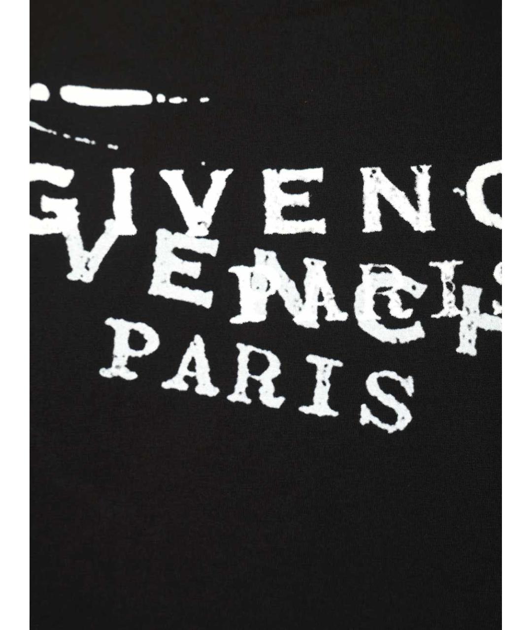 GIVENCHY Черная хлопковая футболка, фото 4