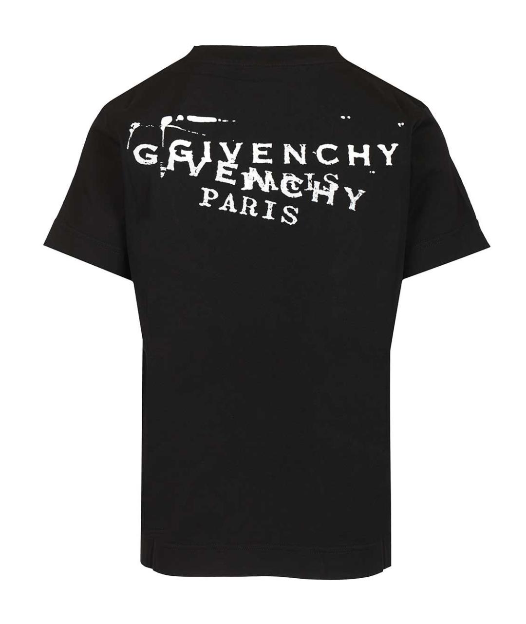 GIVENCHY Черная хлопковая футболка, фото 2