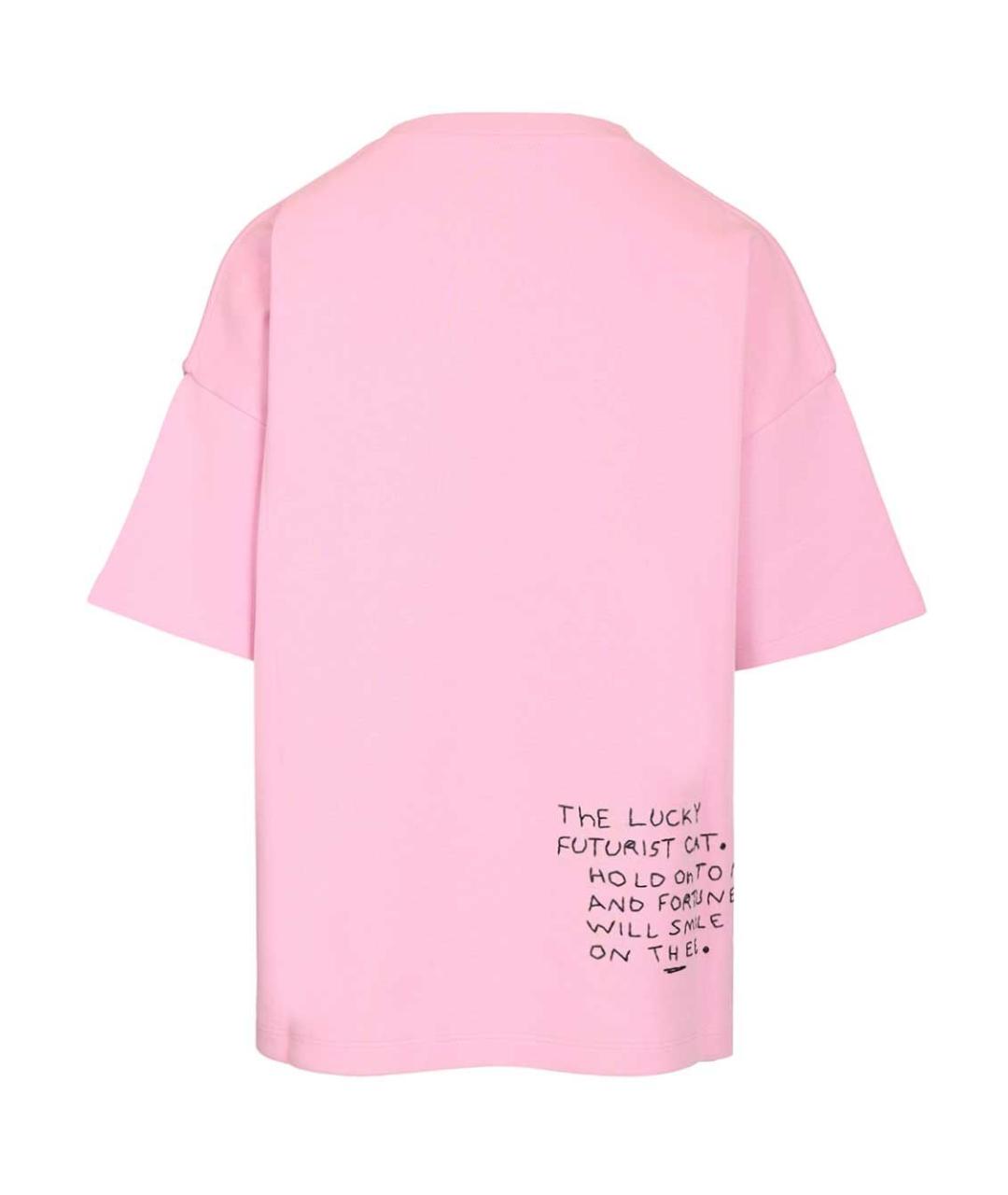 LOEWE Розовая хлопковая футболка, фото 2