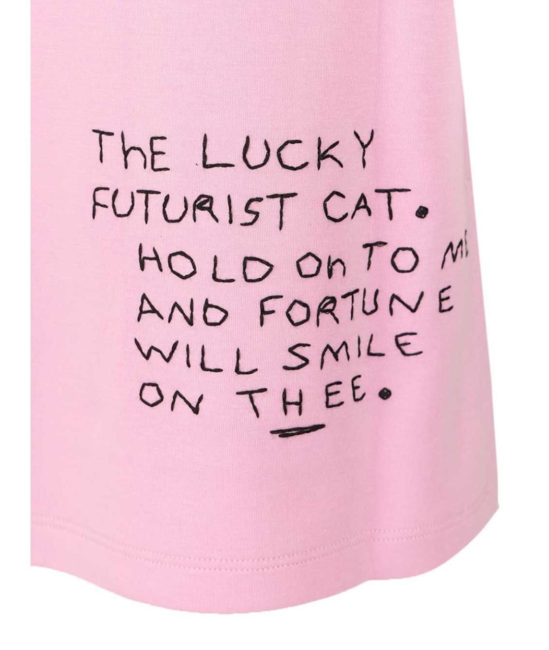 LOEWE Розовая хлопковая футболка, фото 5