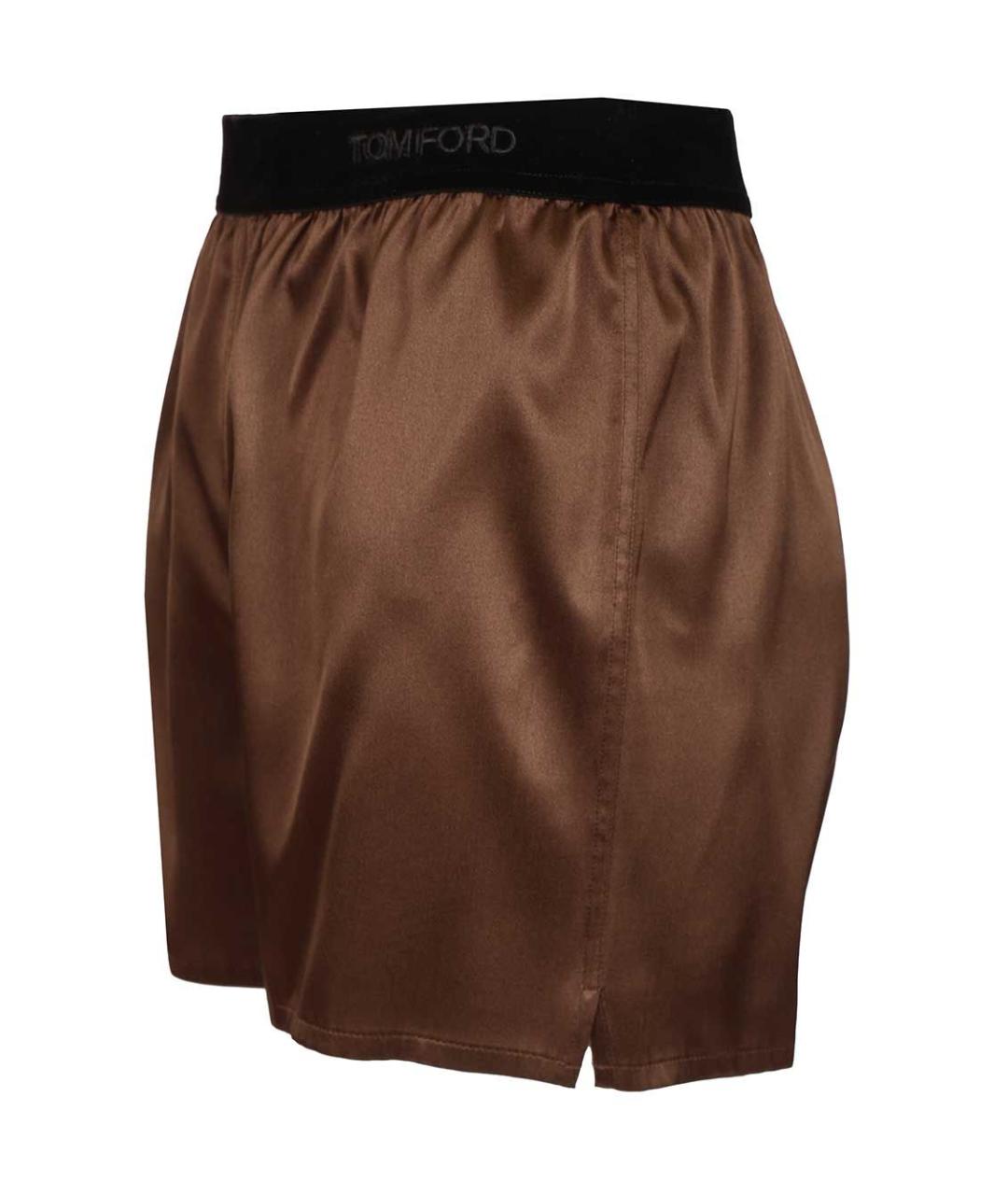 TOM FORD Коричневые шелковые шорты, фото 3