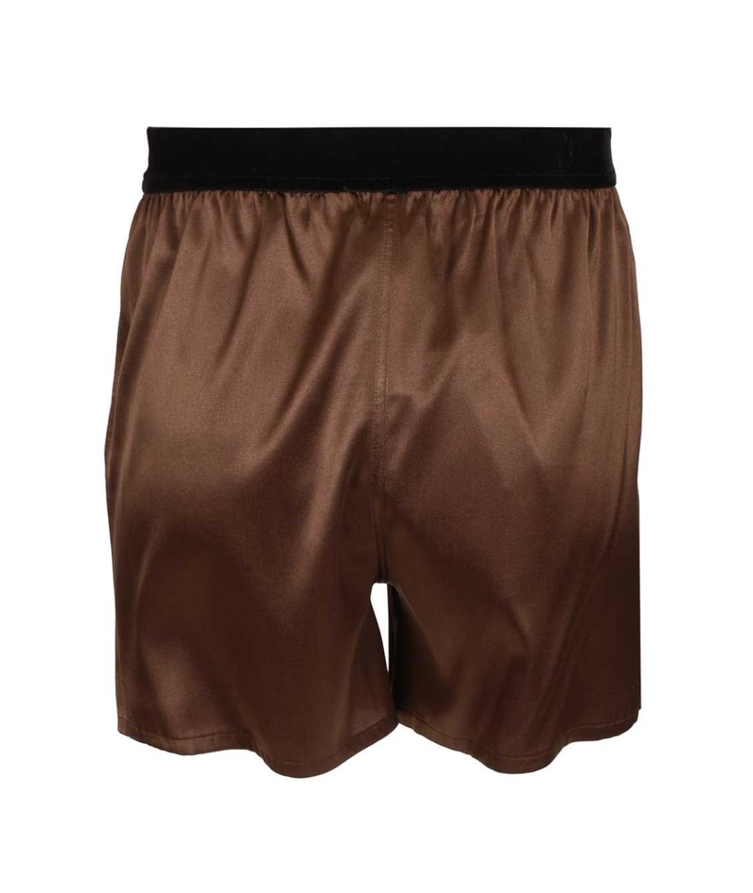 TOM FORD Коричневые шелковые шорты, фото 2