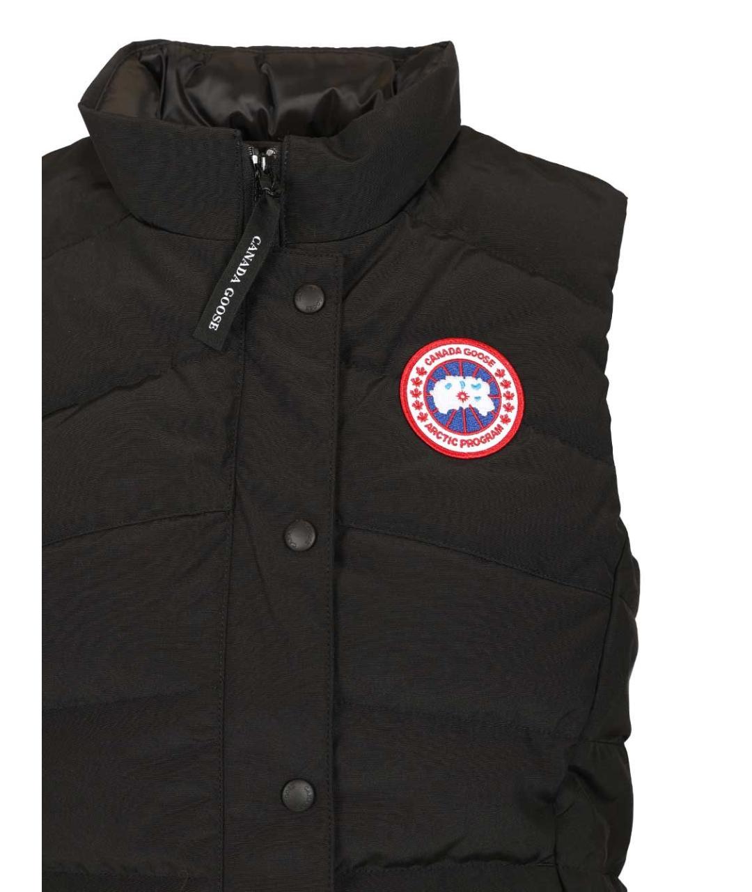 CANADA GOOSE Черный полиэстеровый жилет, фото 4