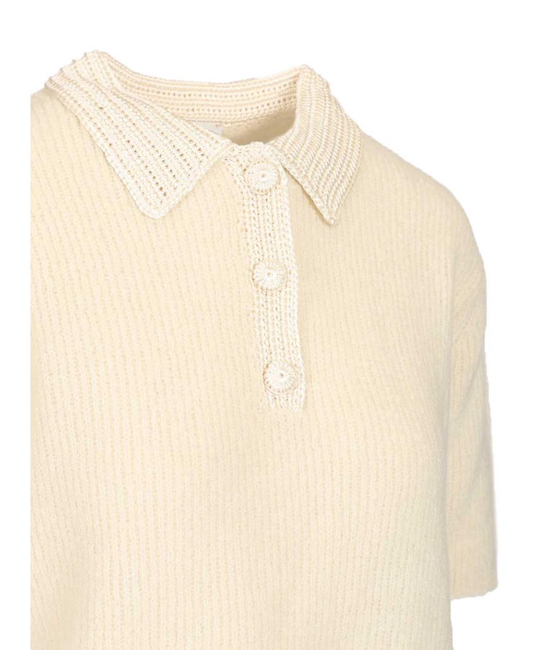 FORTE FORTE Бежевая шерстяная футболка, фото 4