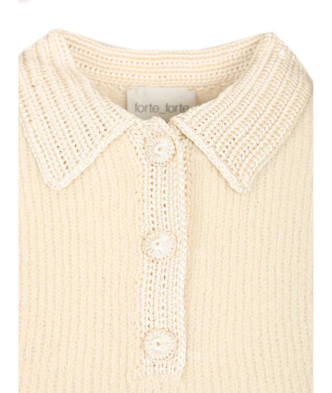 FORTE FORTE Бежевая шерстяная футболка, фото 3