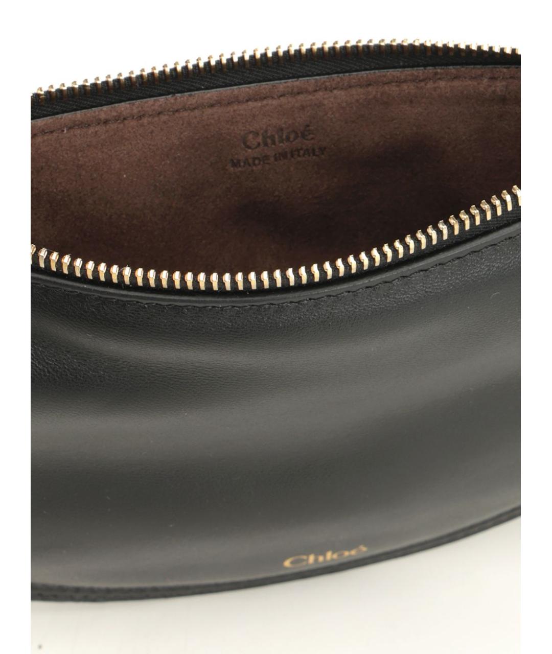 CHLOE Черная кожаная сумка через плечо, фото 4