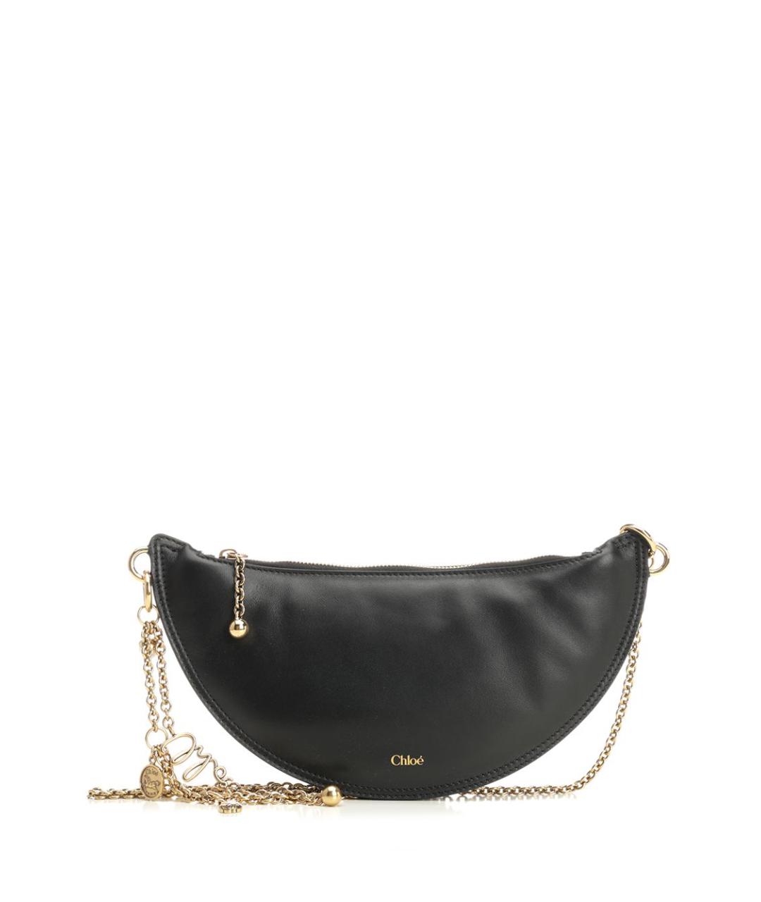 CHLOE Черная кожаная сумка через плечо, фото 1