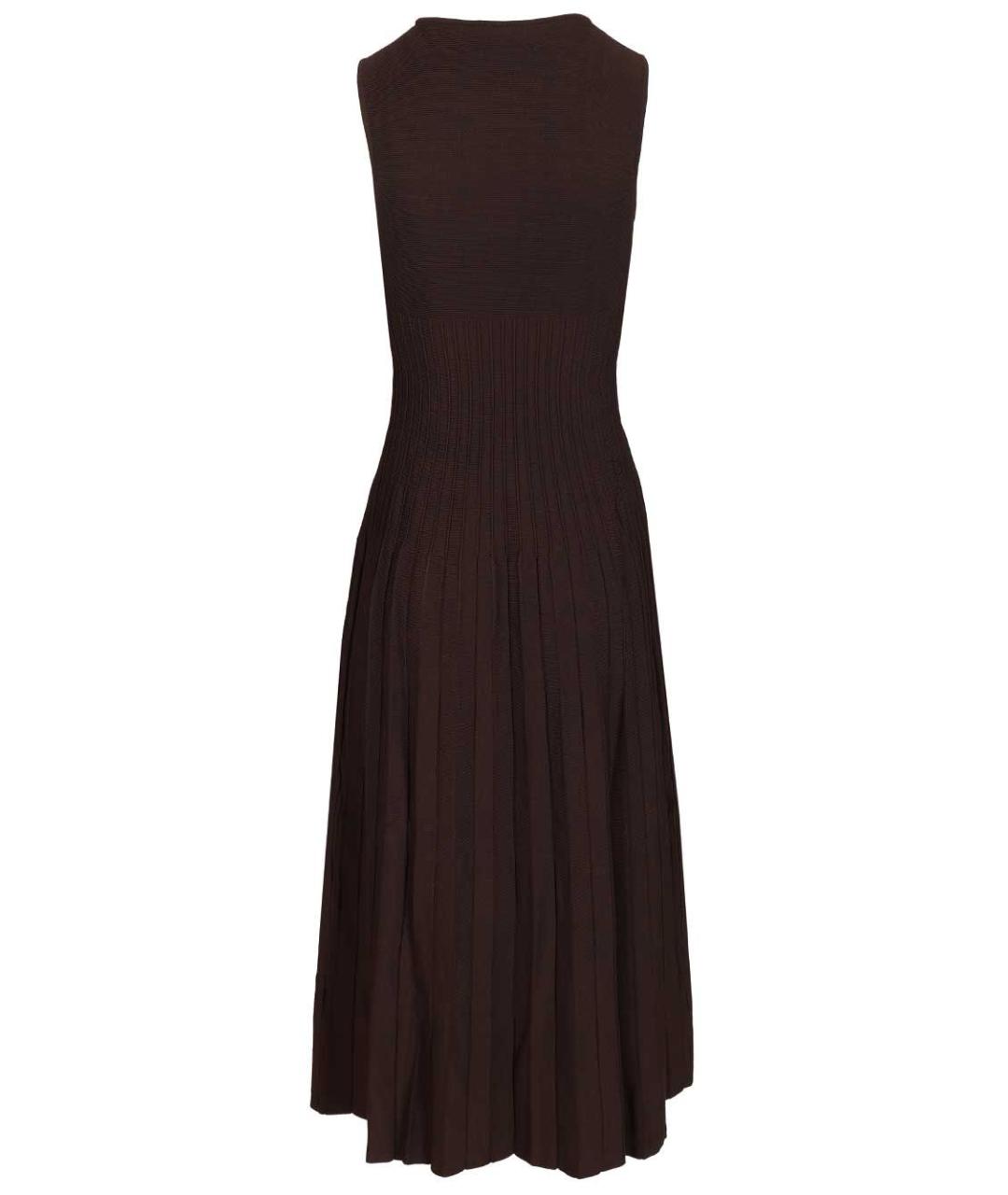 STAUD Коричневое вискозное повседневное платье, фото 2