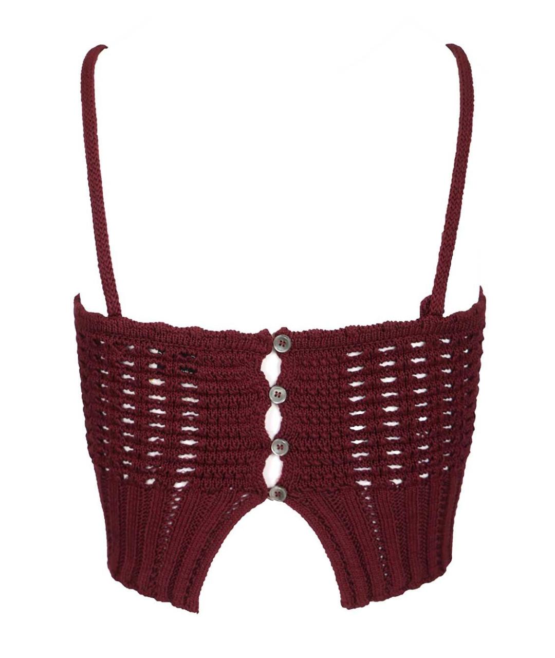 FORTE FORTE Бордовая хлопковая майка, фото 2