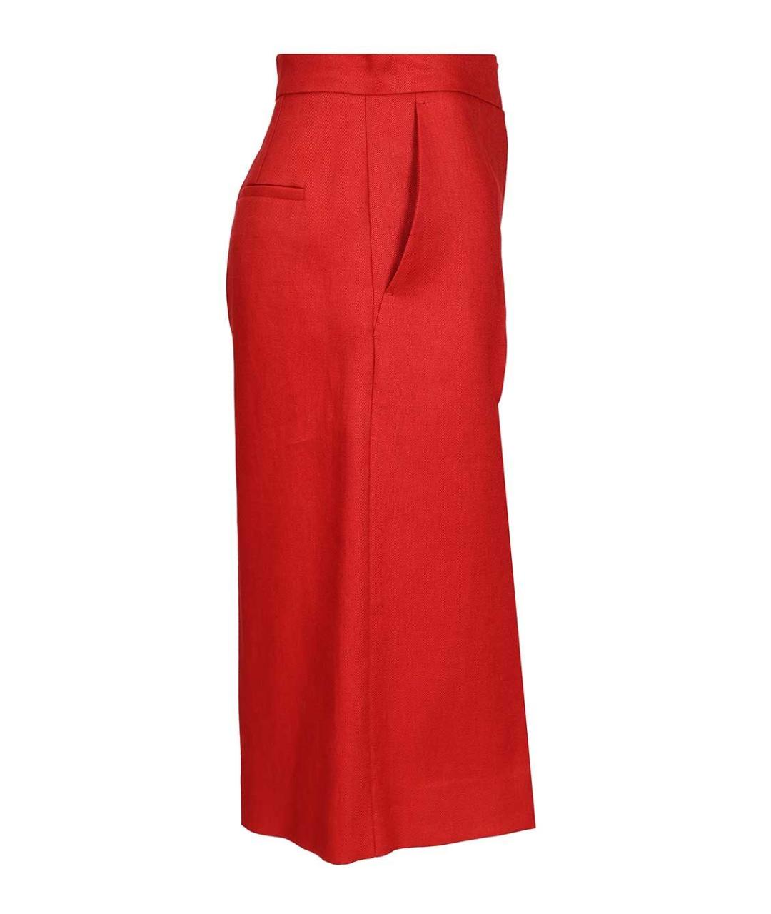 MAX MARA Красные льняные шорты, фото 3