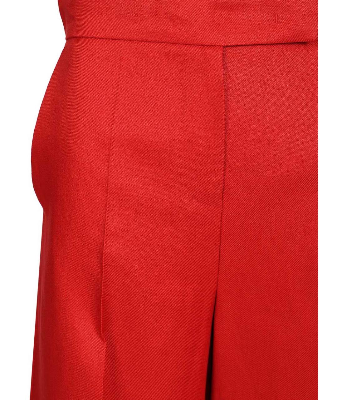 MAX MARA Красные льняные шорты, фото 4