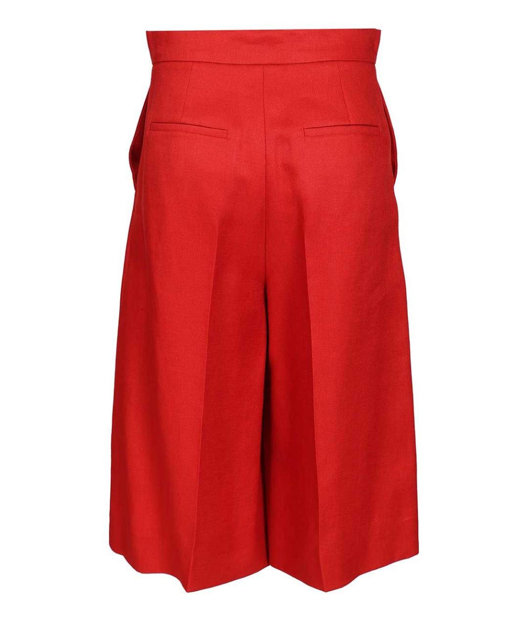 MAX MARA Красные льняные шорты, фото 2
