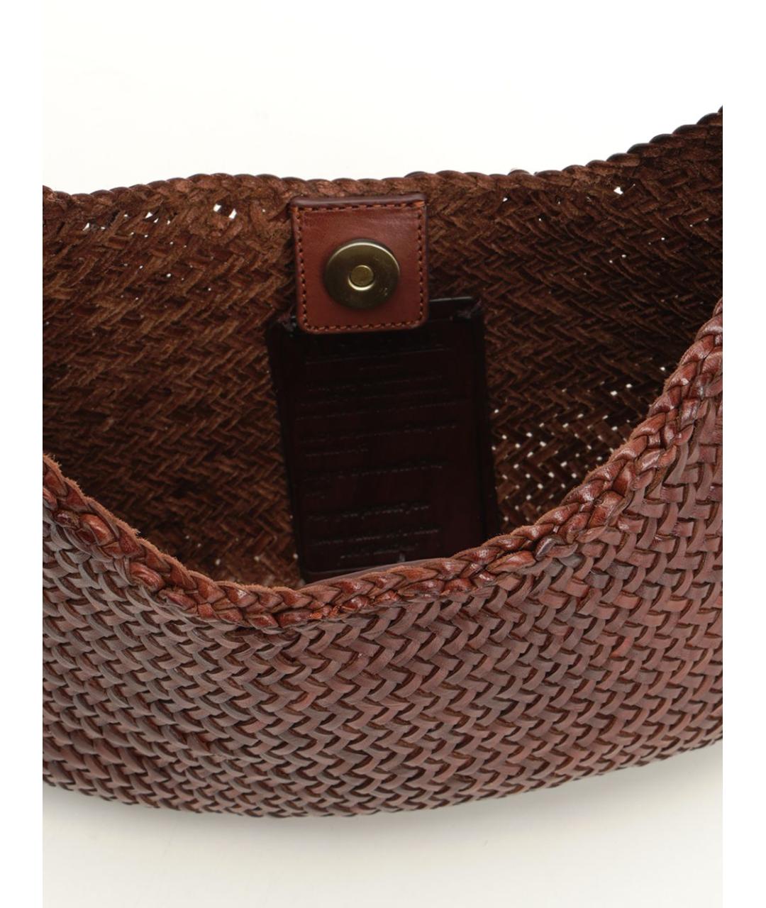 Dragon Diffusion Коричневая кожаная сумка через плечо, фото 4