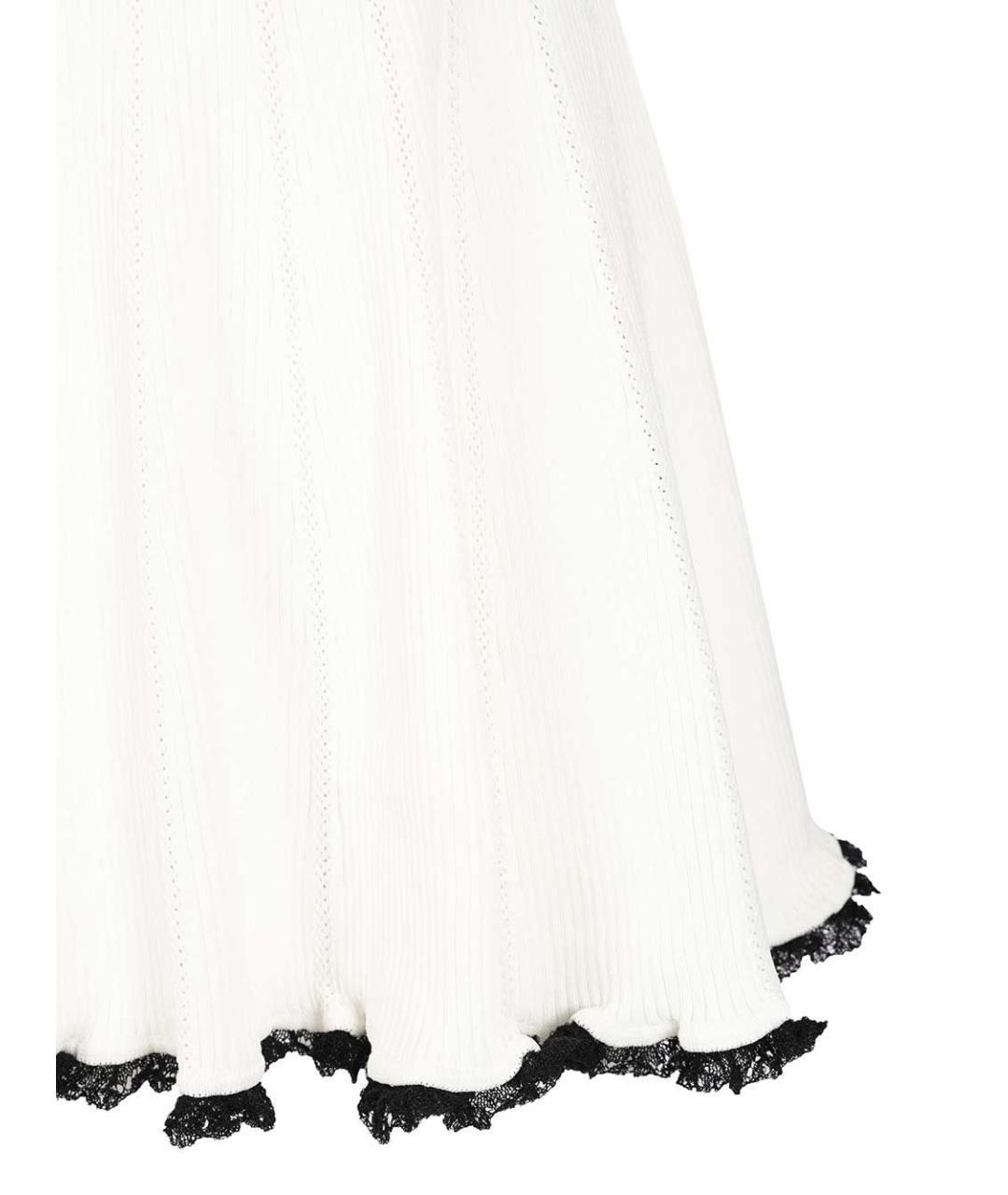 SELF-PORTRAIT Белое вискозное коктейльное платье, фото 5