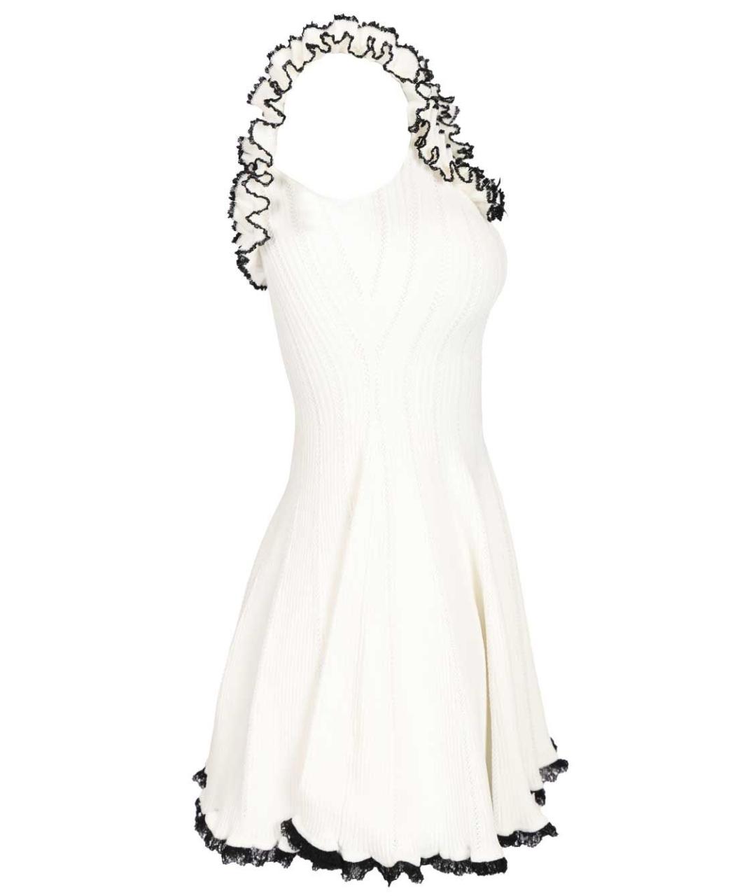 SELF-PORTRAIT Белое вискозное коктейльное платье, фото 3