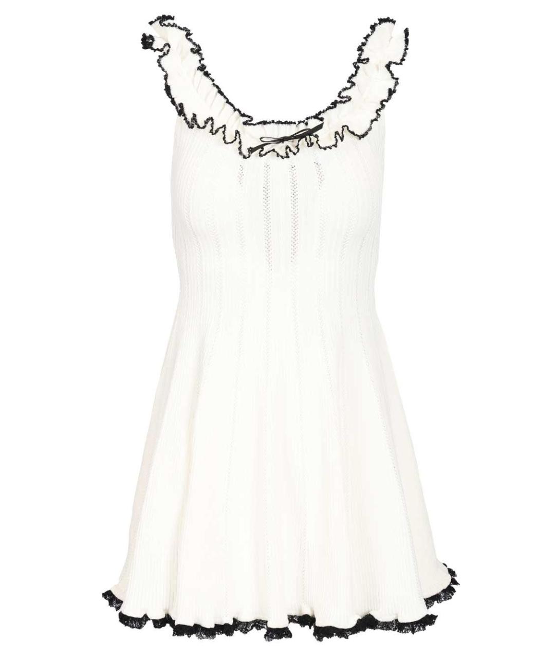 SELF-PORTRAIT Белое вискозное коктейльное платье, фото 1