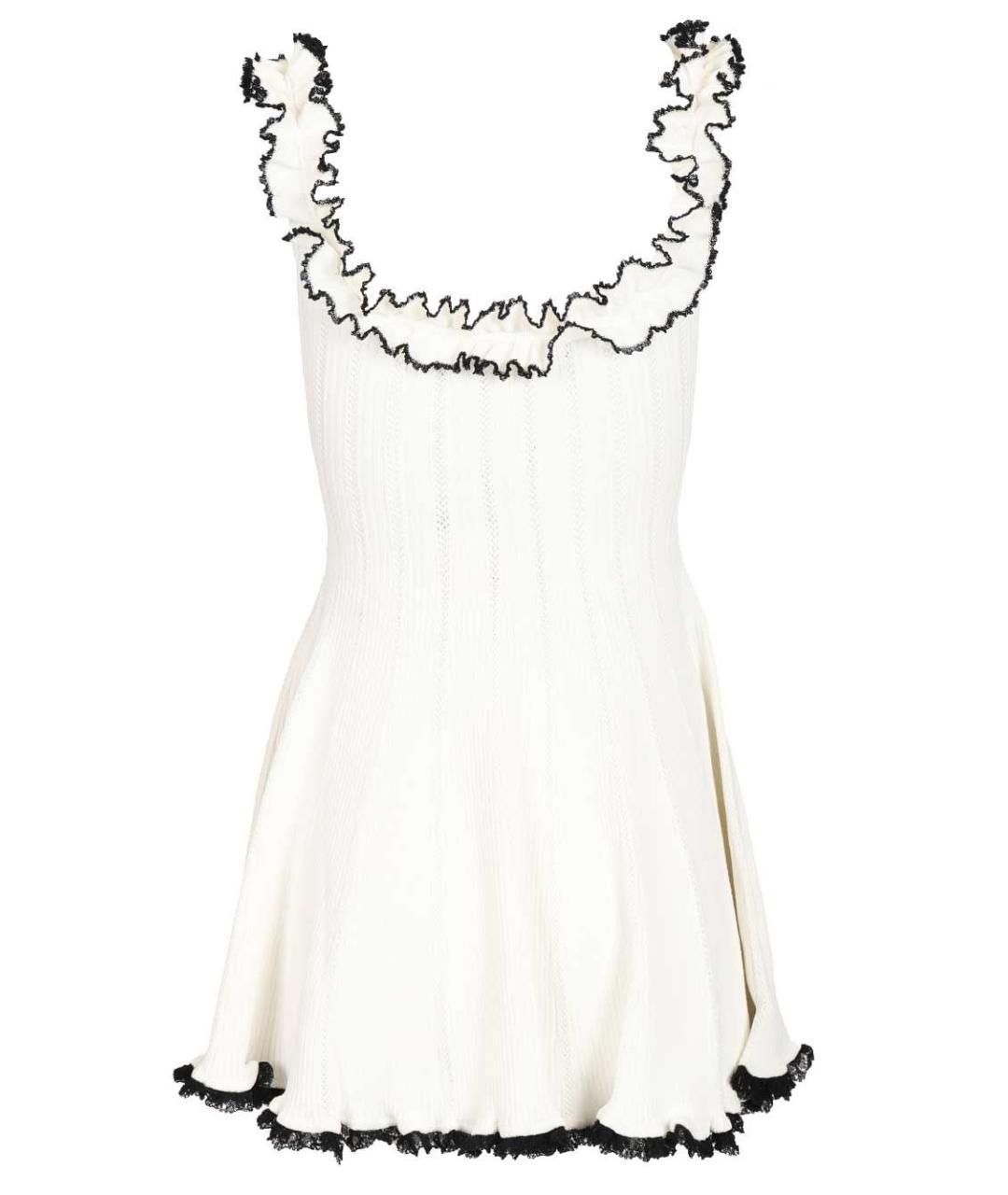 SELF-PORTRAIT Белое вискозное коктейльное платье, фото 2