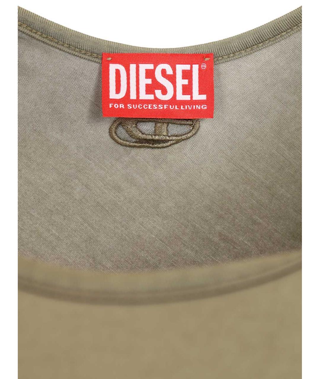 DIESEL Хаки коктейльное платье, фото 5