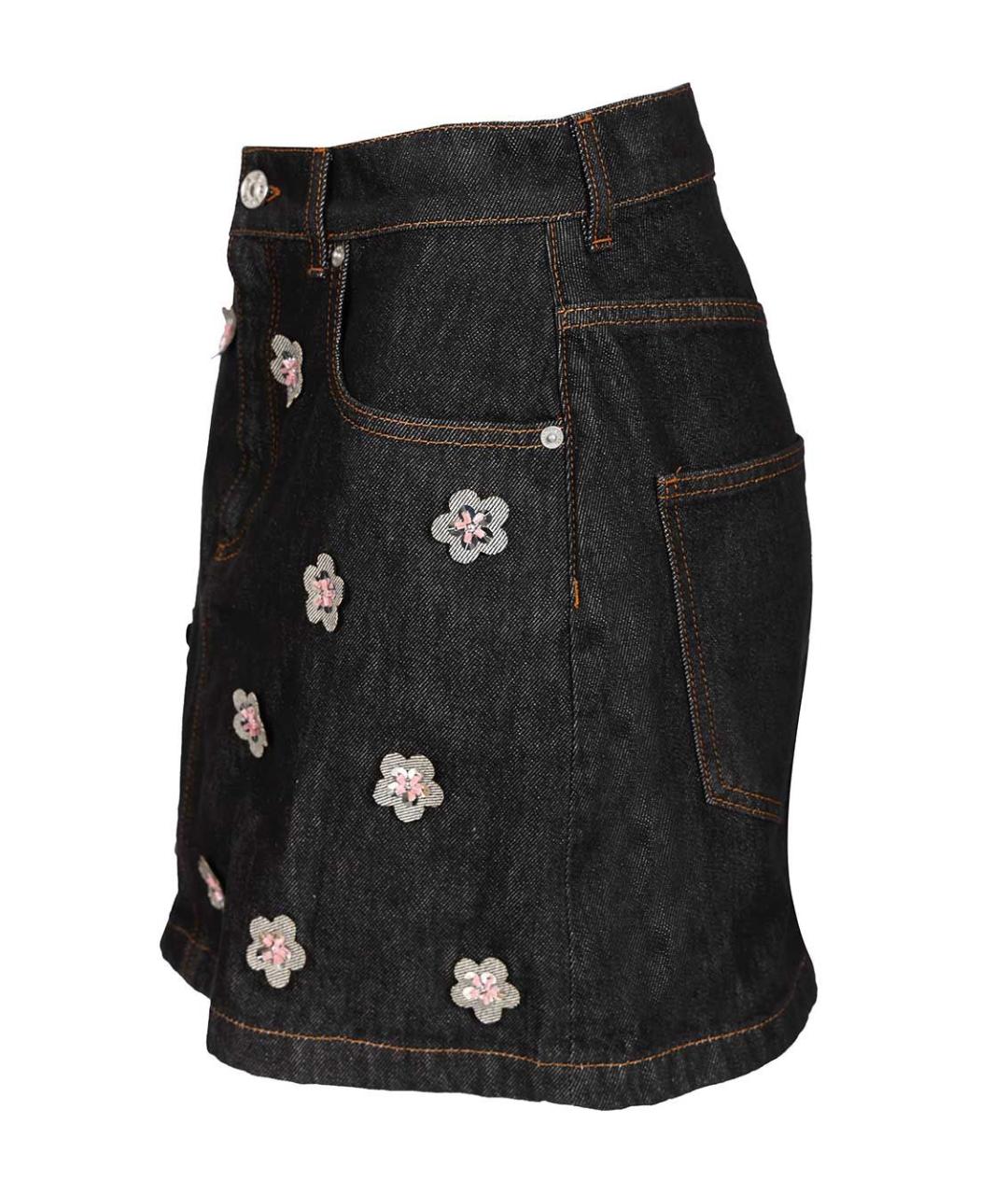 MARNI Темно-синяя деним юбка миди, фото 3