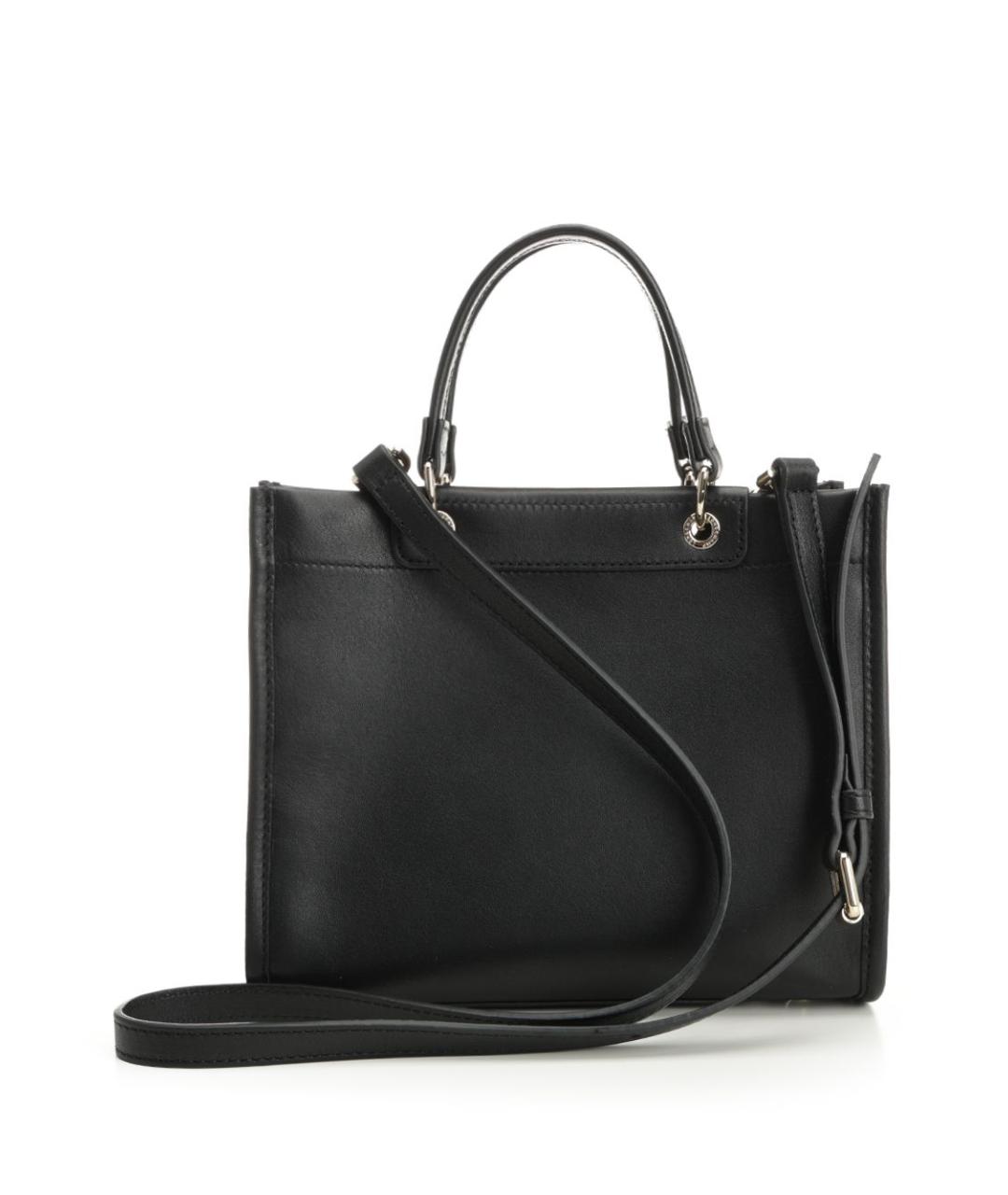 LONGCHAMP Черная кожаная сумка тоут, фото 3