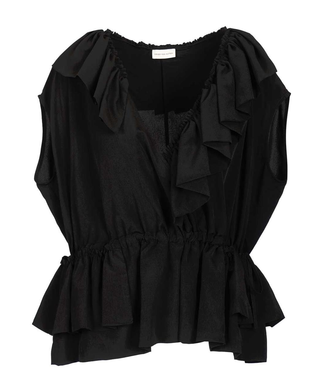 DRIES VAN NOTEN Черная полиэстеровая блузы, фото 1