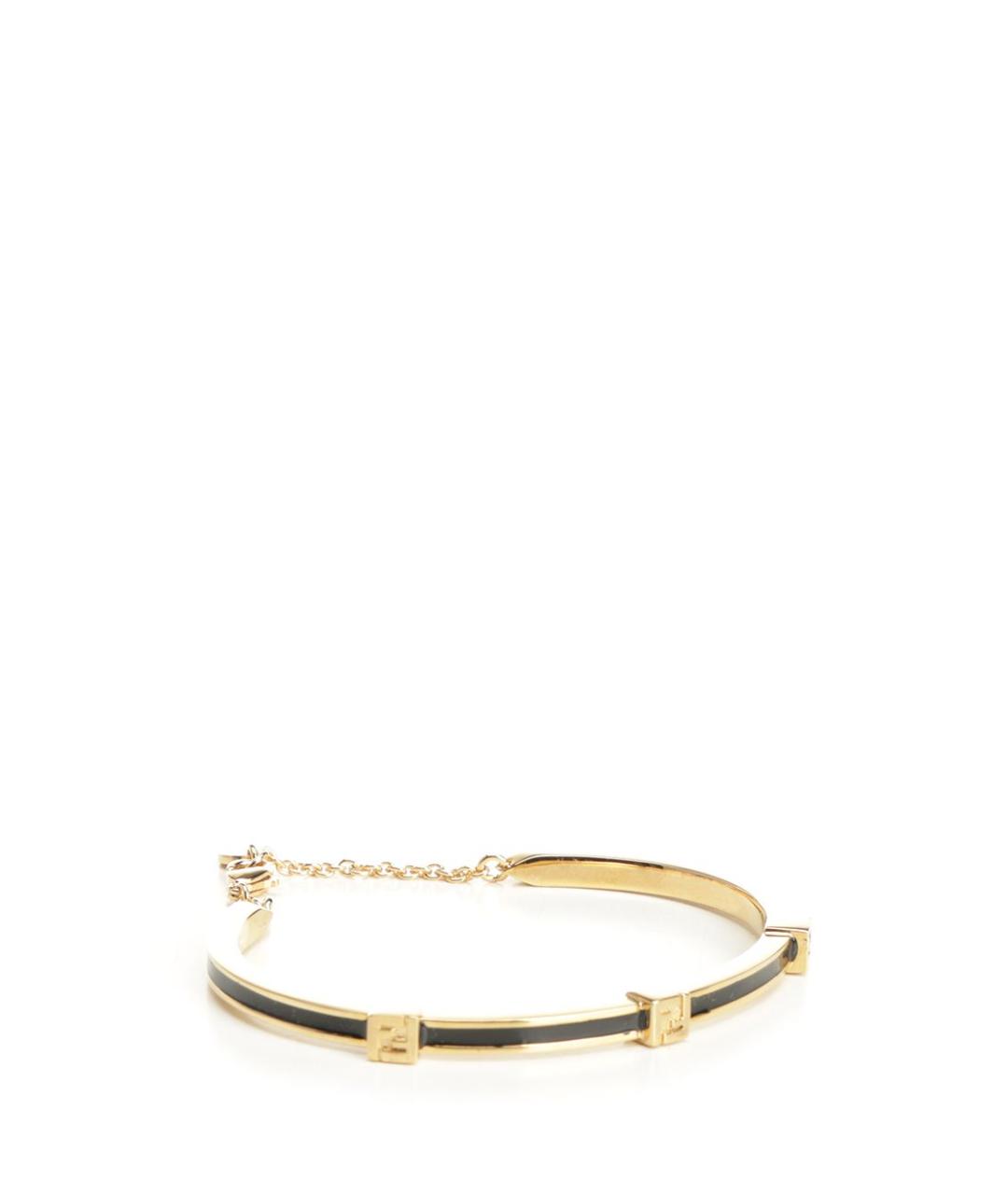 FENDI Золотой металлический браслет, фото 2