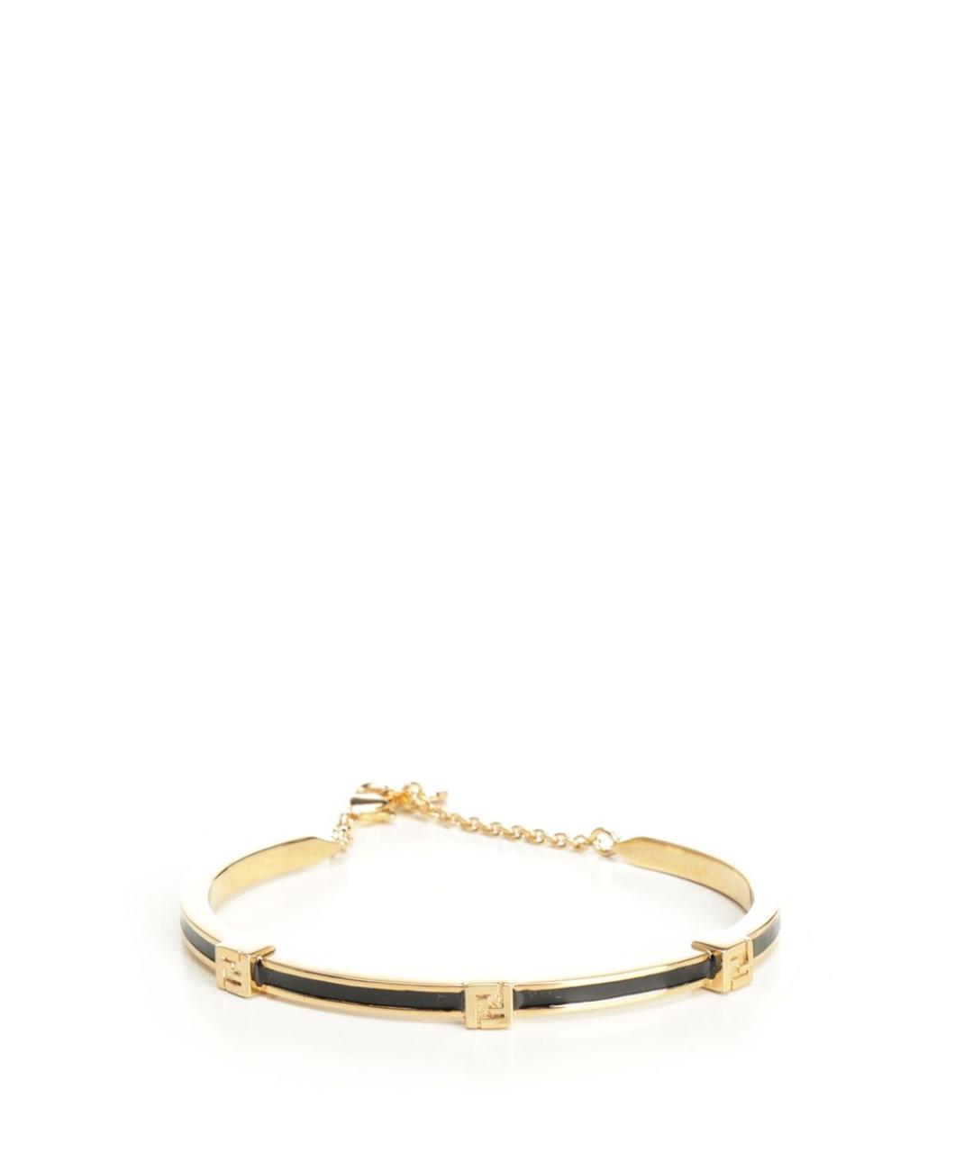 FENDI Золотой металлический браслет, фото 1