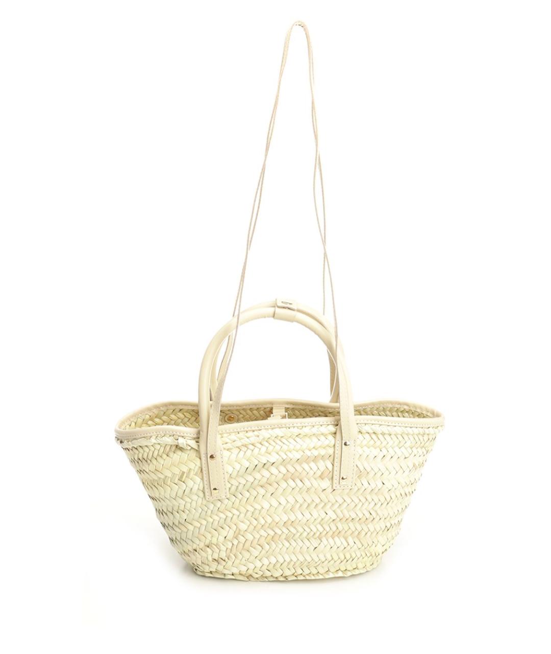 JACQUEMUS Бежевая пелетеная сумка тоут, фото 3