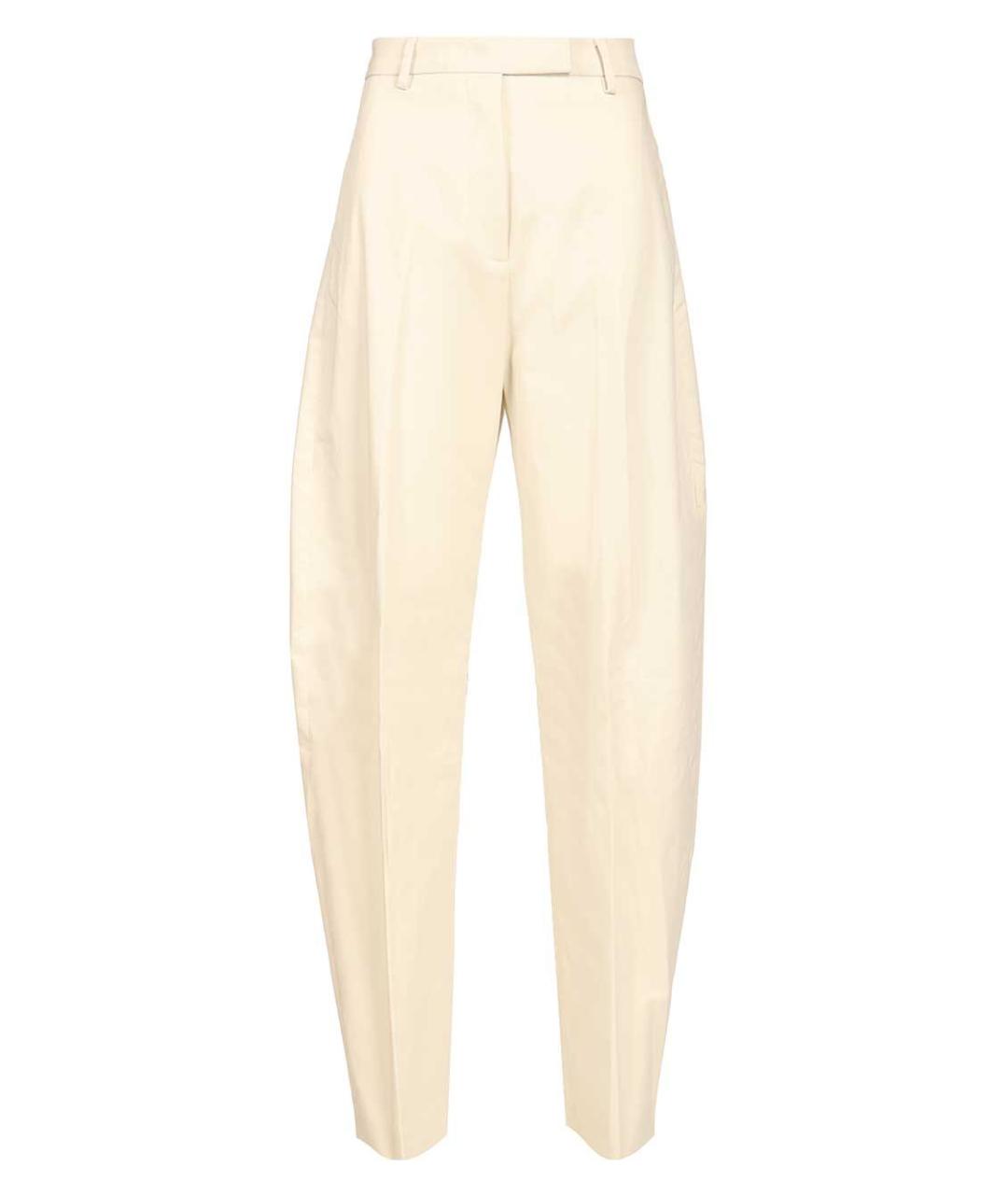 THELATEST Белые вискозные прямые брюки, фото 1