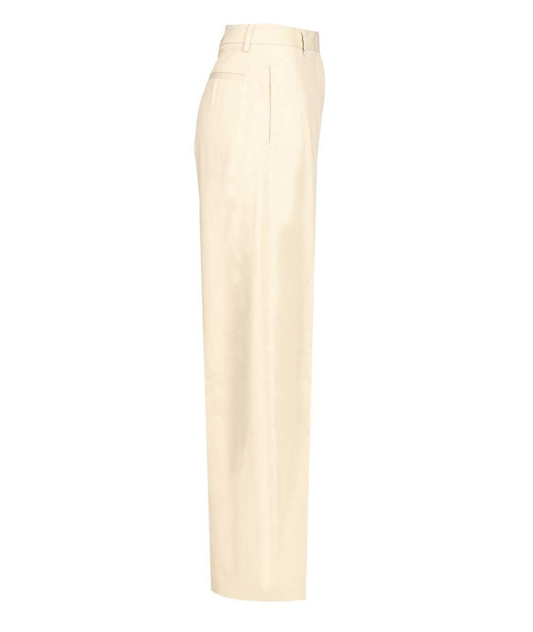 THELATEST Белые вискозные прямые брюки, фото 3