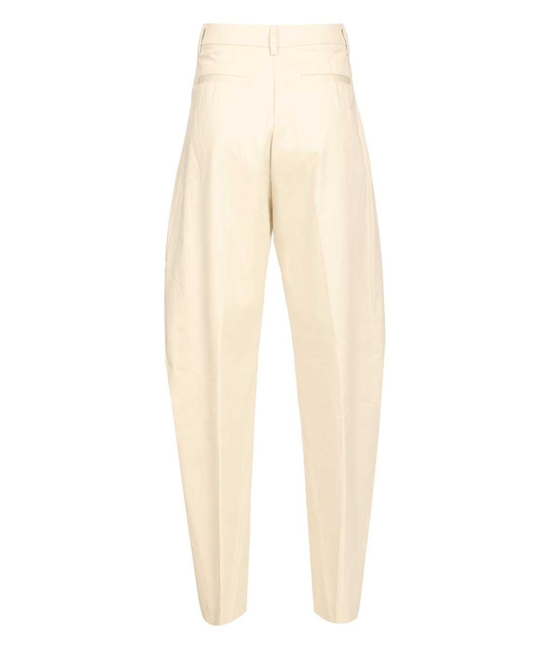 THELATEST Белые вискозные прямые брюки, фото 2