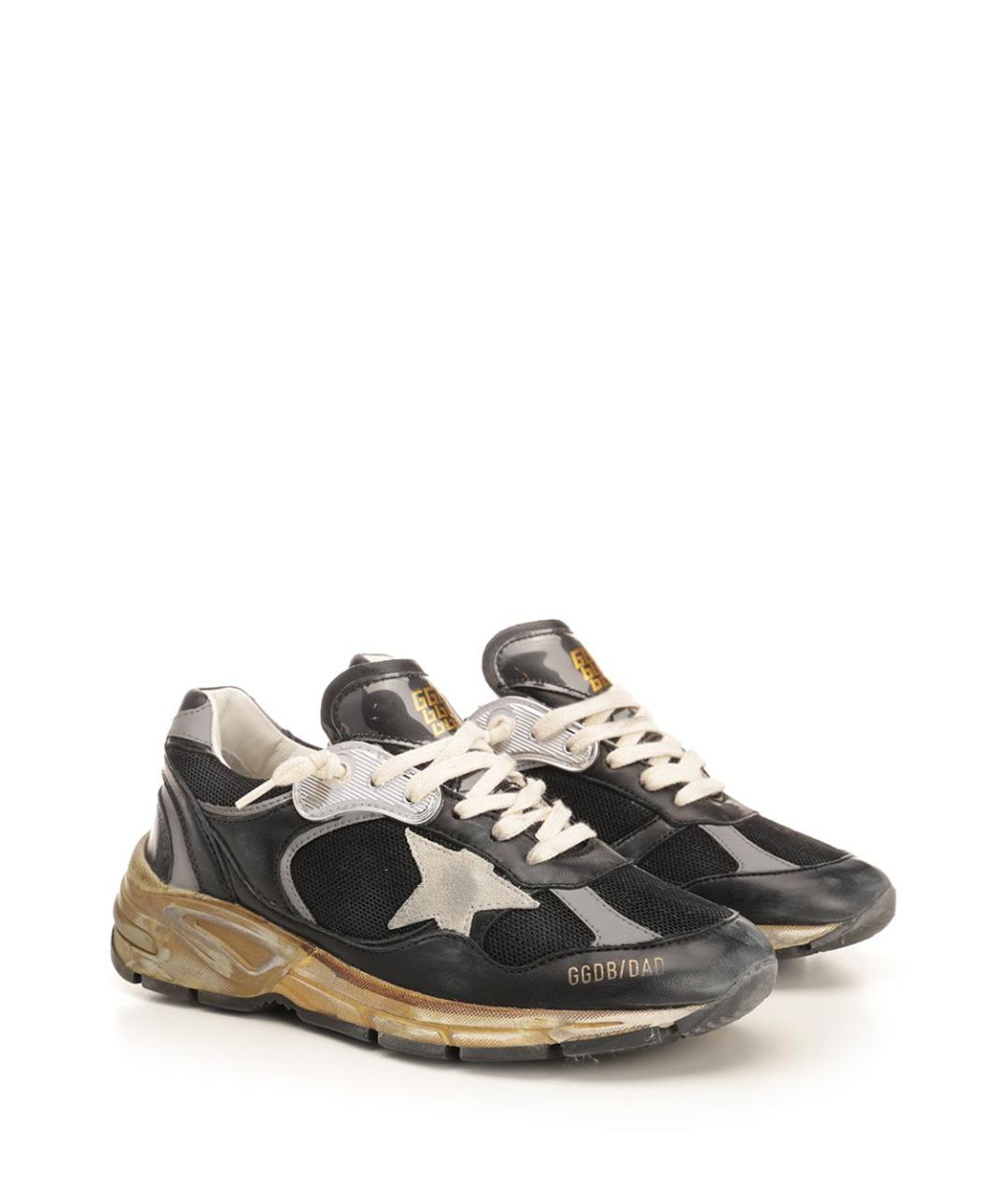 GOLDEN GOOSE DELUXE BRAND Черные кожаные кроссовки, фото 2