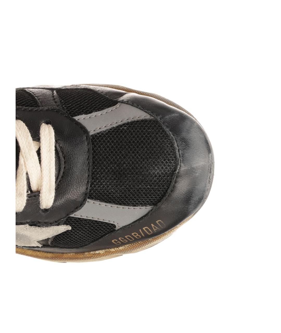 GOLDEN GOOSE DELUXE BRAND Черные кожаные кроссовки, фото 4