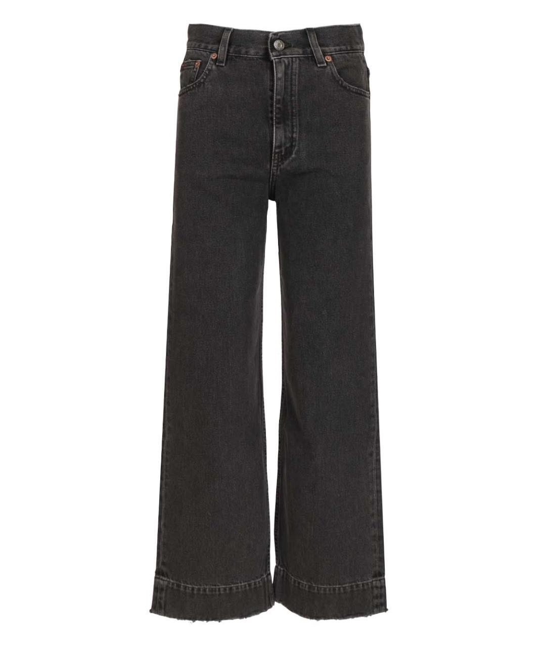 CHLOE Черные хлопковые прямые джинсы, фото 1