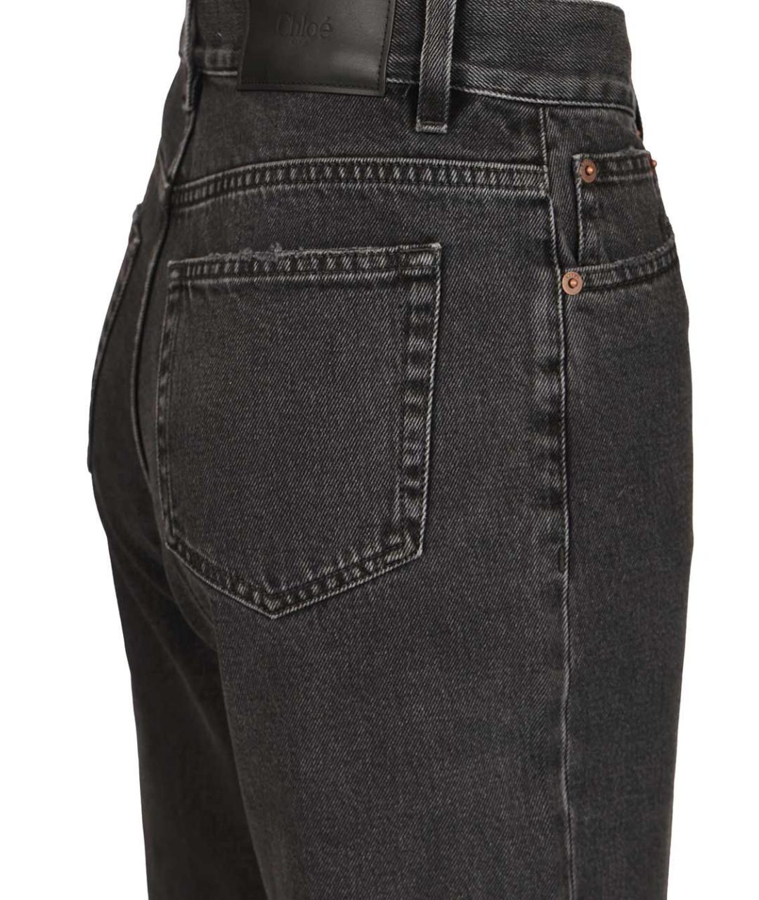 CHLOE Черные хлопковые прямые джинсы, фото 4