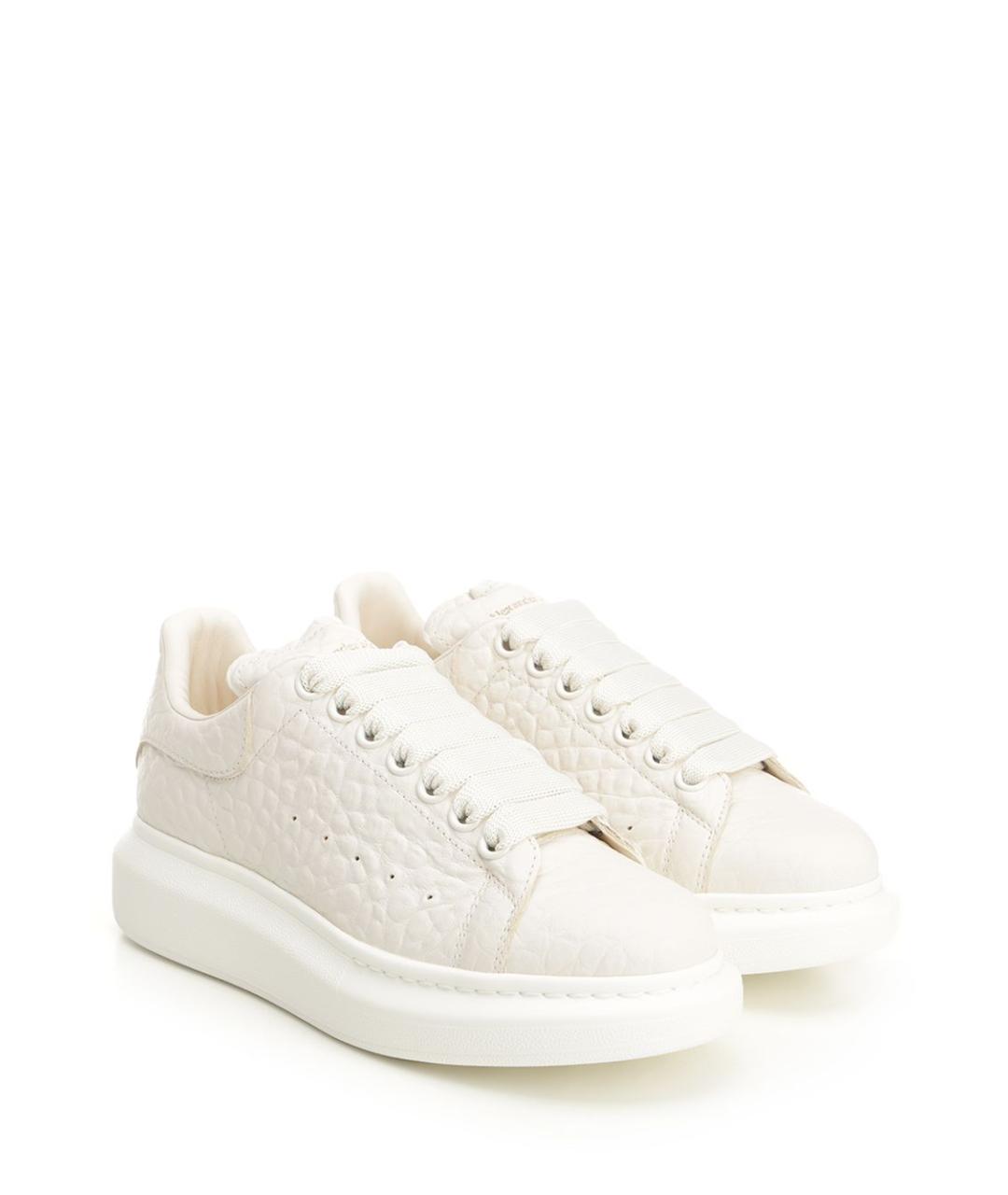 ALEXANDER MCQUEEN Белые кожаные кроссовки, фото 2