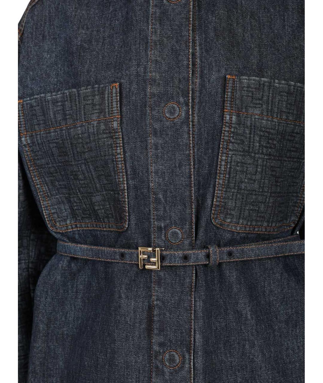 FENDI Темно-синяя деним куртка, фото 5