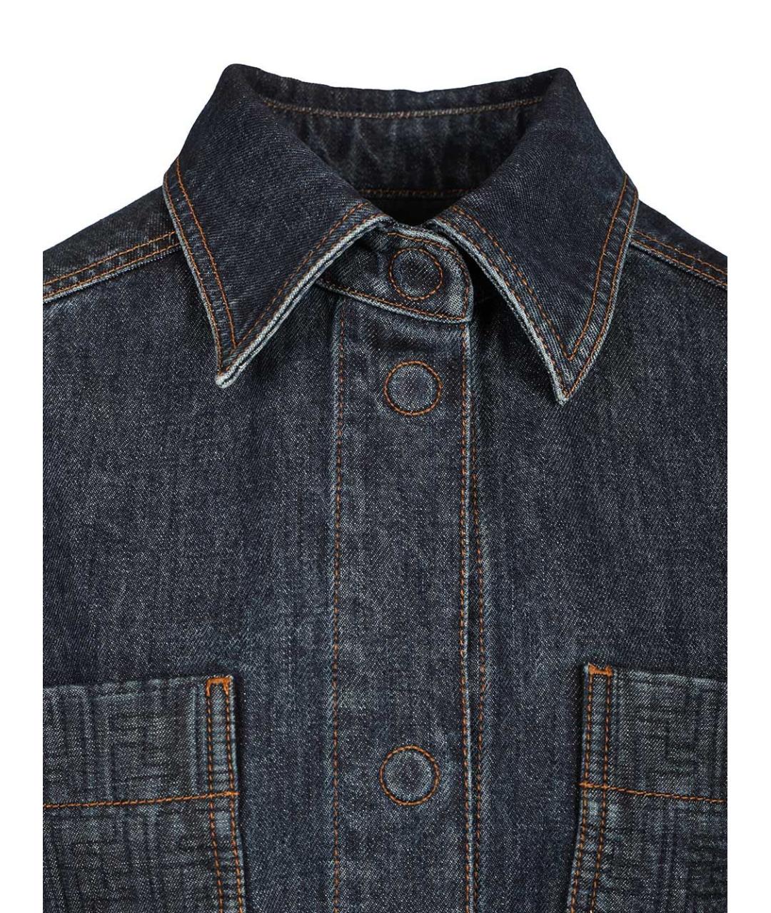 FENDI Темно-синяя деним куртка, фото 4