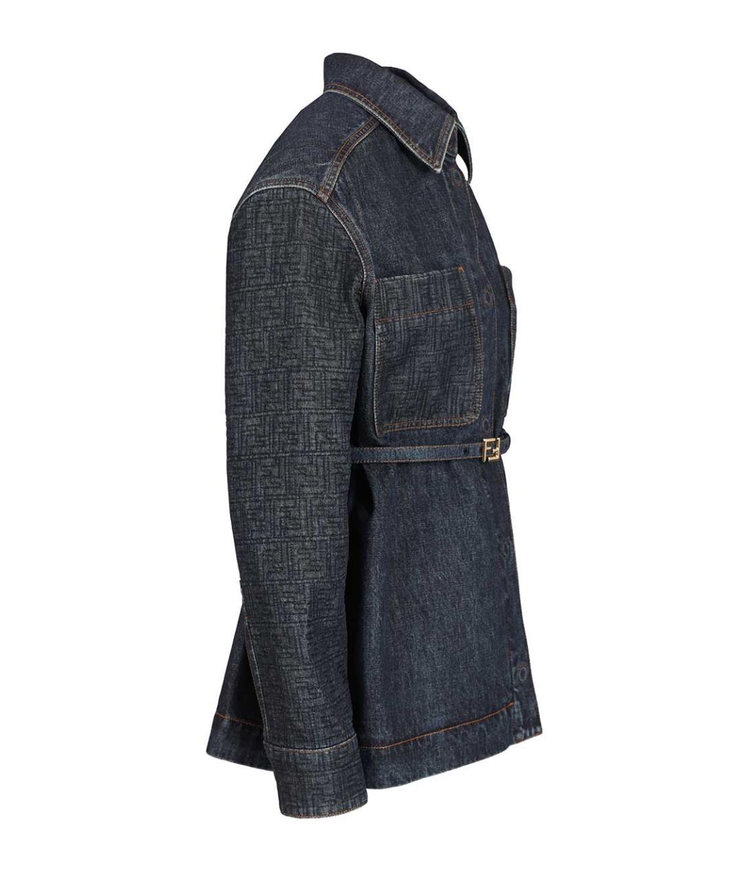 FENDI Темно-синяя деним куртка, фото 3