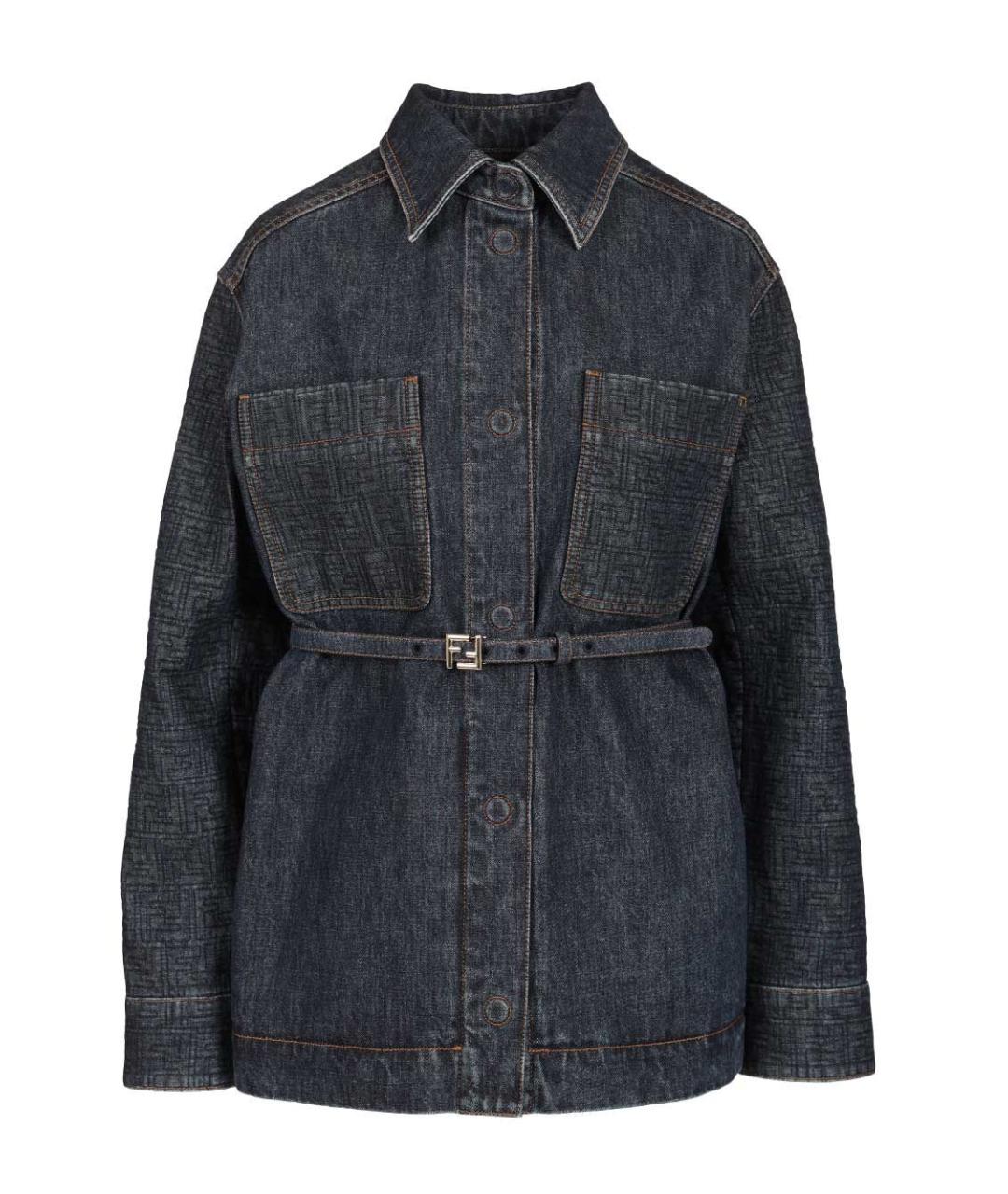 FENDI Темно-синяя деним куртка, фото 1
