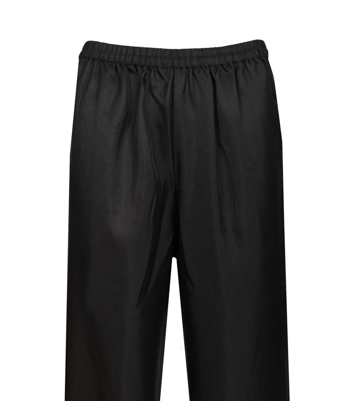 LOULOU STUDIO Черные шелковые прямые брюки, фото 4