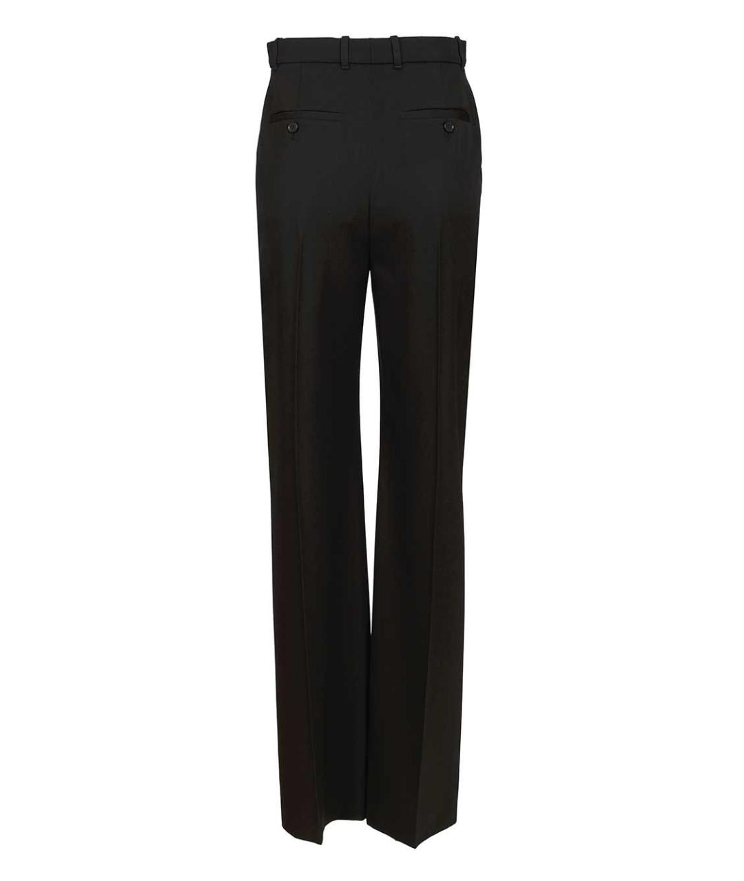 ALEXANDER MCQUEEN Черные шерстяные прямые брюки, фото 2