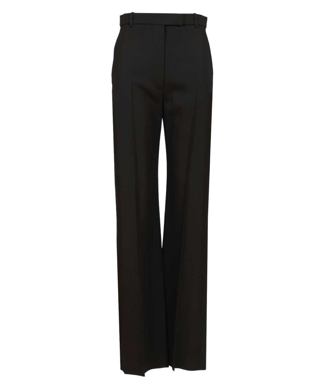 ALEXANDER MCQUEEN Черные шерстяные прямые брюки, фото 1