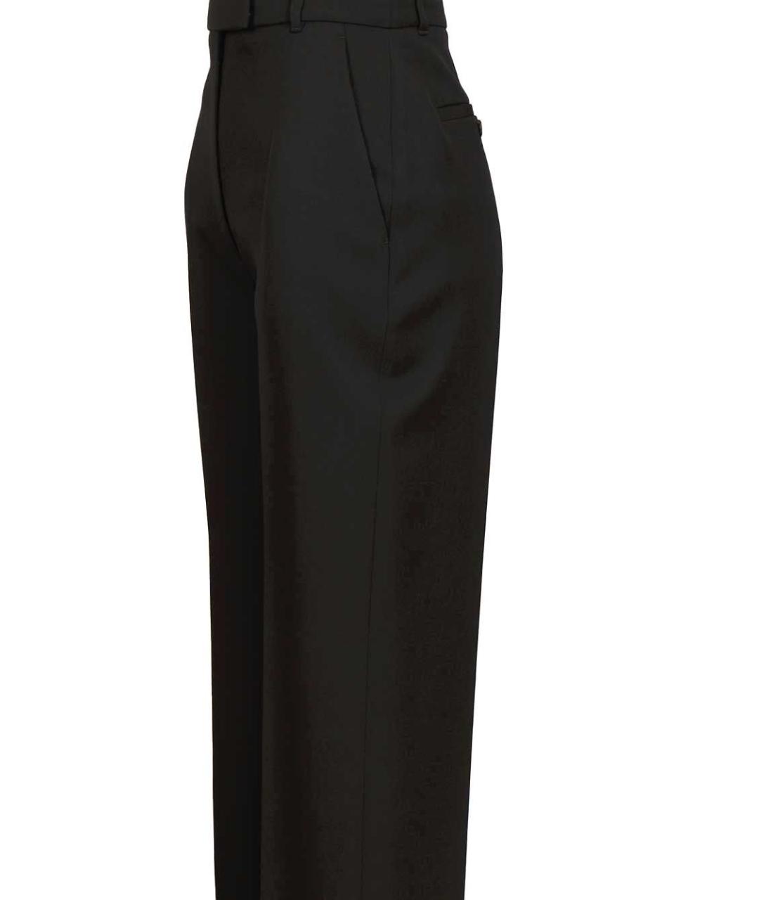 ALEXANDER MCQUEEN Черные шерстяные прямые брюки, фото 3