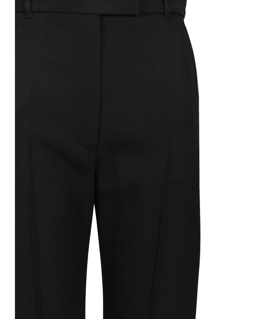ALEXANDER MCQUEEN Черные шерстяные прямые брюки, фото 4